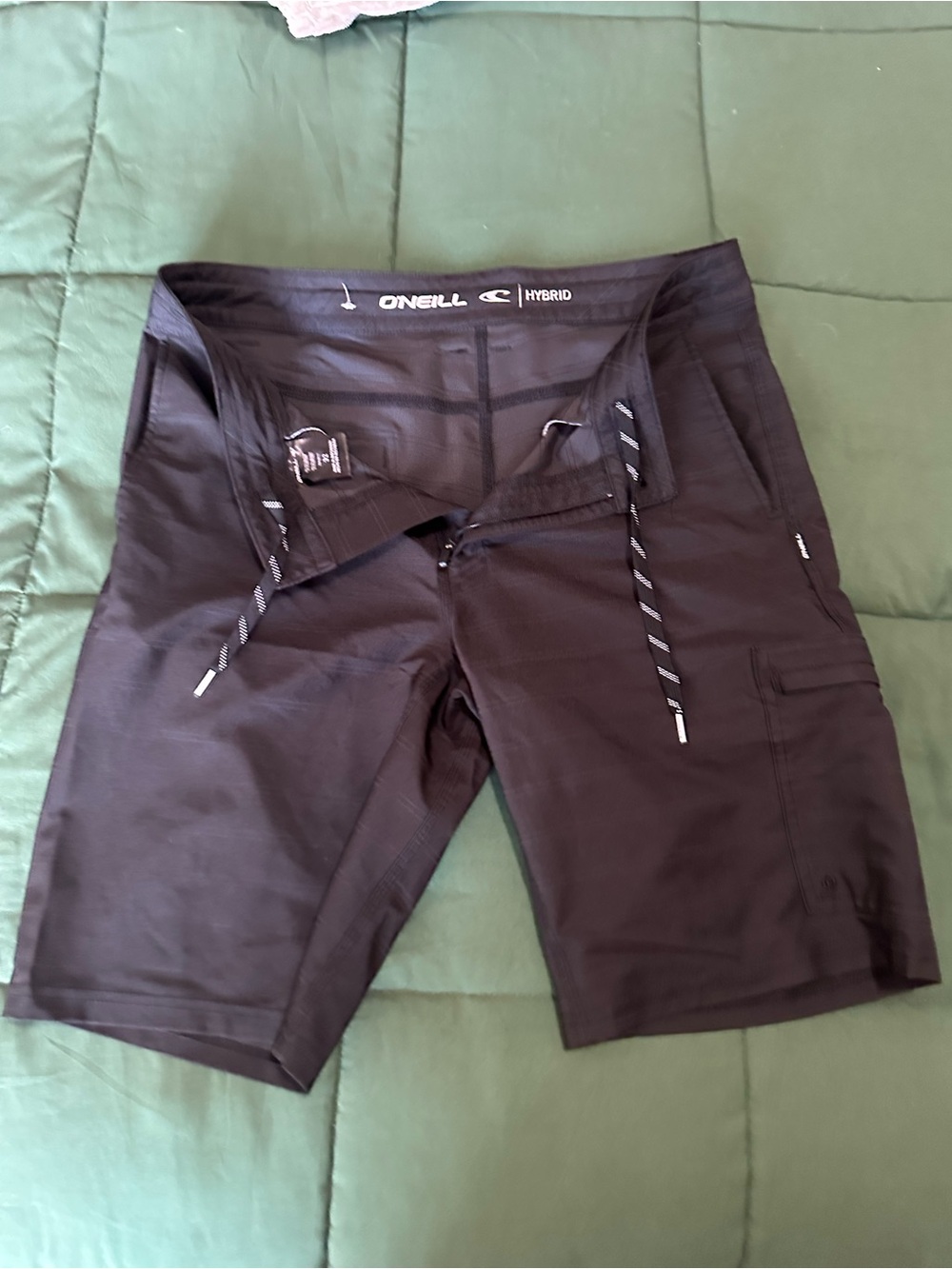O'Neill Black Hybrid Men's Swim Shorts with Drawstring